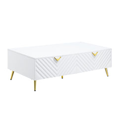 Gaines Coffee Table - White High Gloss Finish