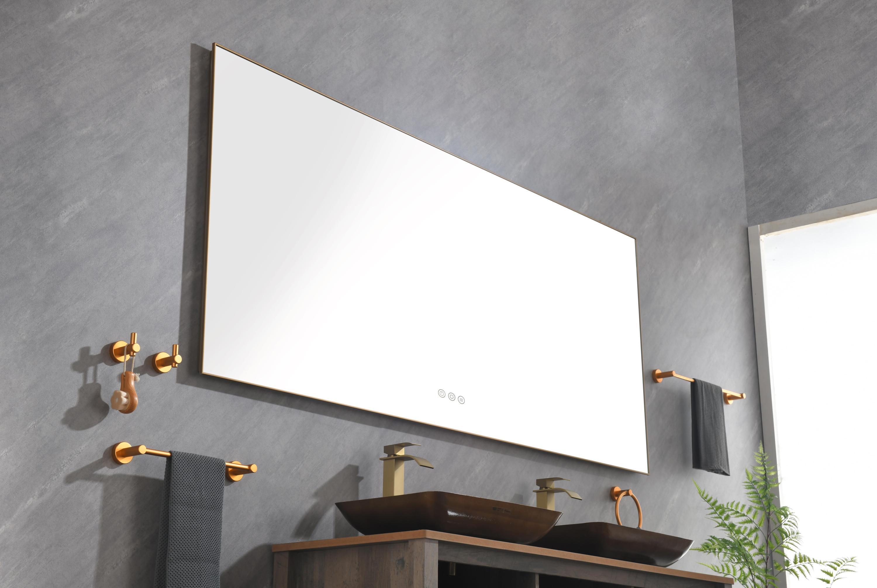 84x 36Inch LED Mirror Bathroom with Back Light, Anti-Fog Memory Large