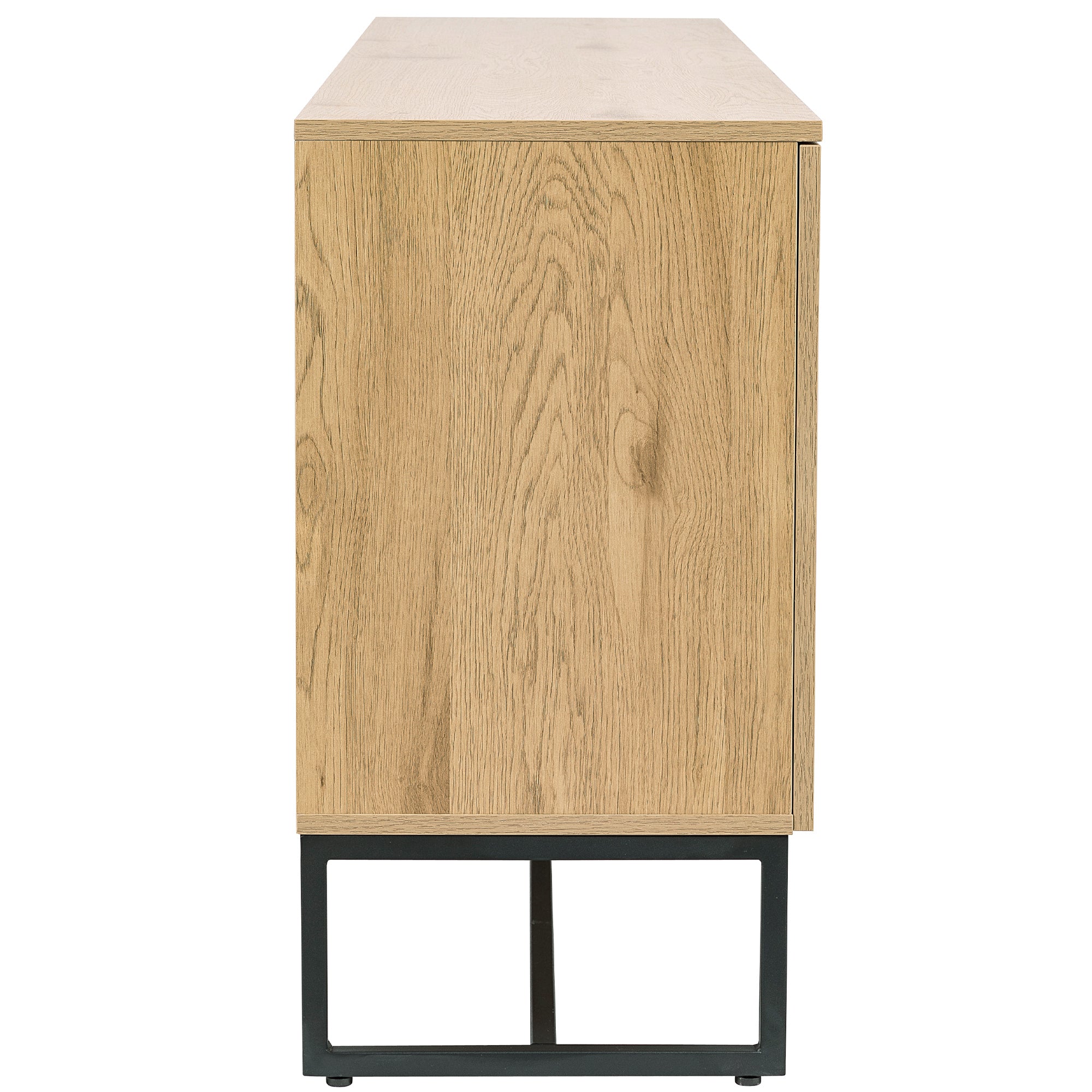 Wicker Sideboard Storage Cabinet 63 inch, with 3 doors - Natural color