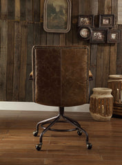 Vintage Office Chair, Top Grain Leather - Whiskey