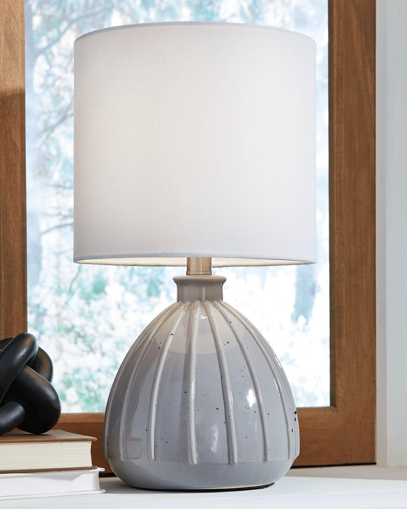Gray Ceramic Table Lamp