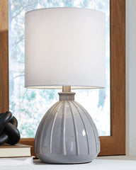 Gray Ceramic Table Lamp