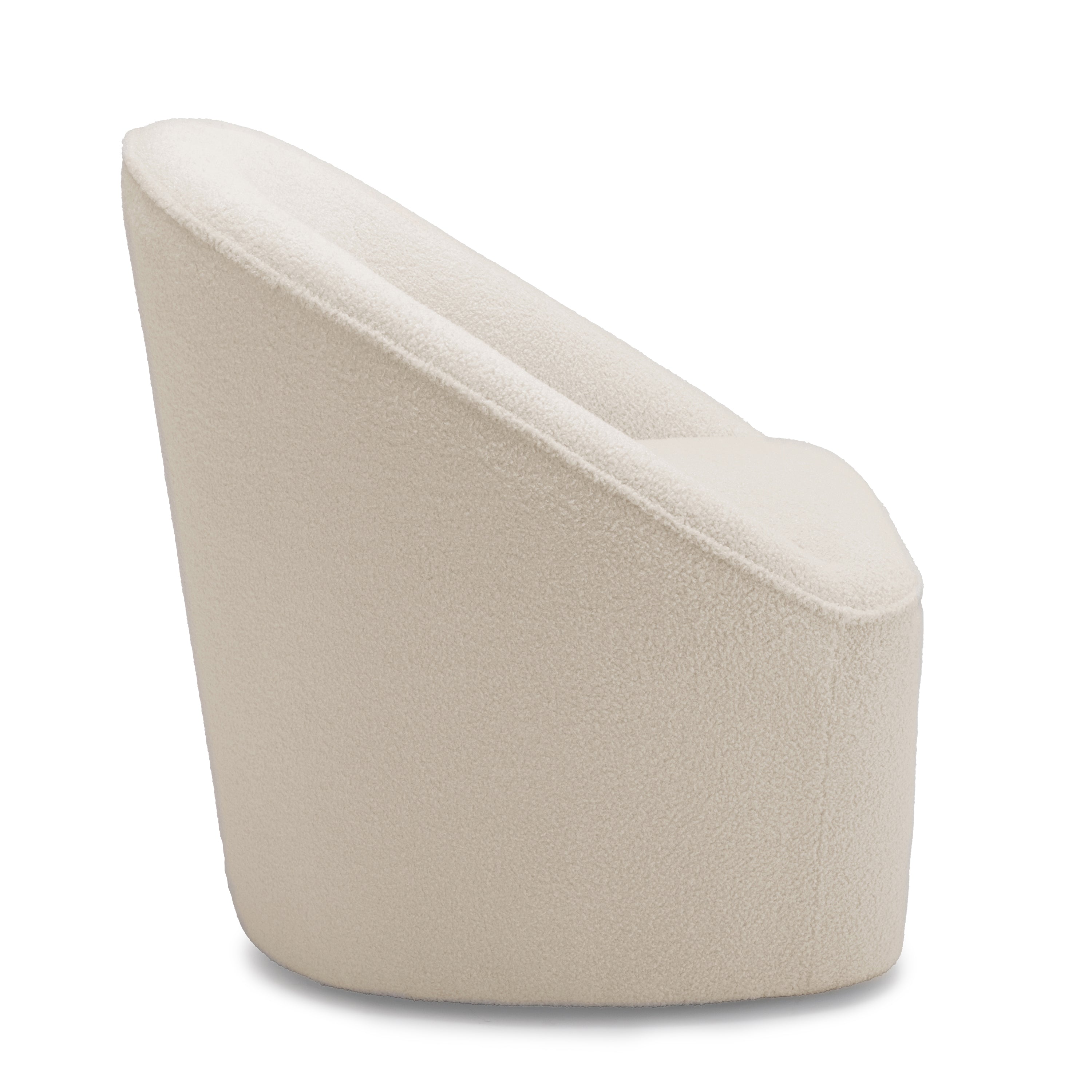 Cozy Boucle Swivel Chair