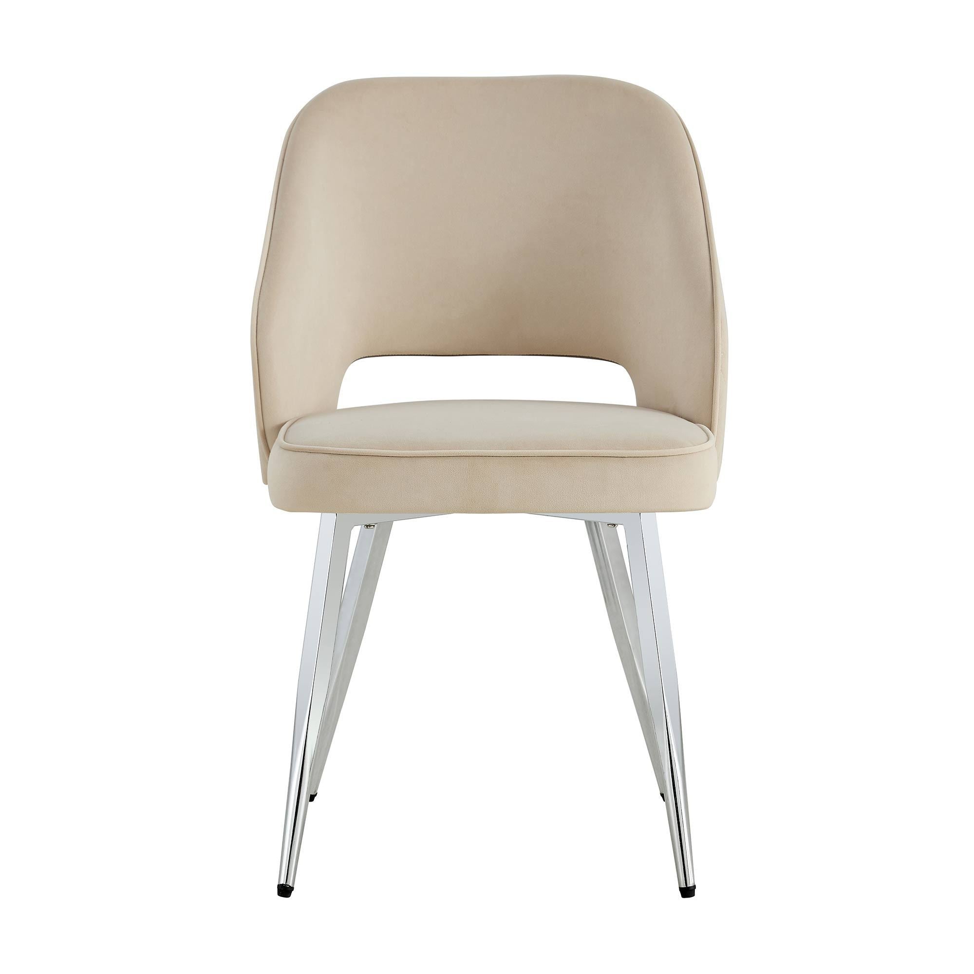 Modern Dining Chair Velvet (Set of 1) - Light Grey