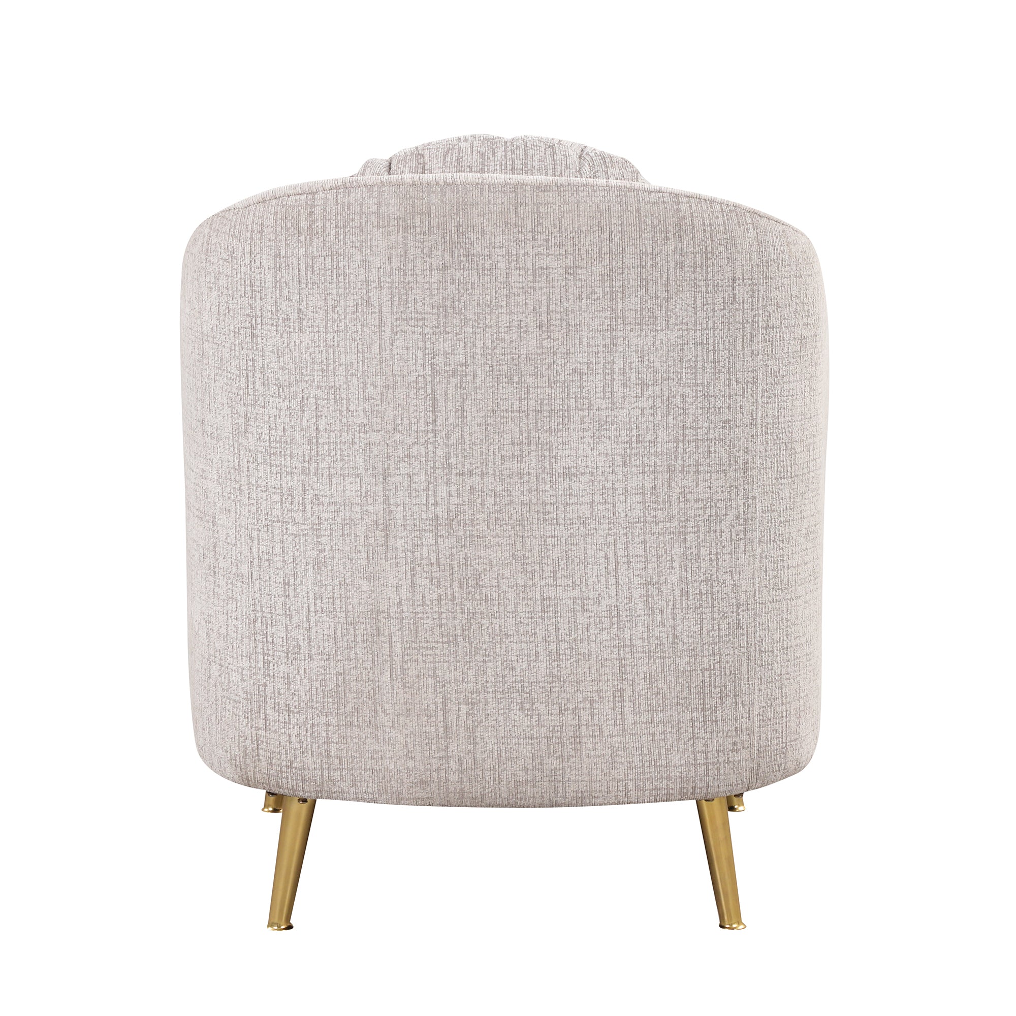 Mid-Century Accent Chair Arm Chair with Lumbar Pillow and Metal Legs - Light Grey