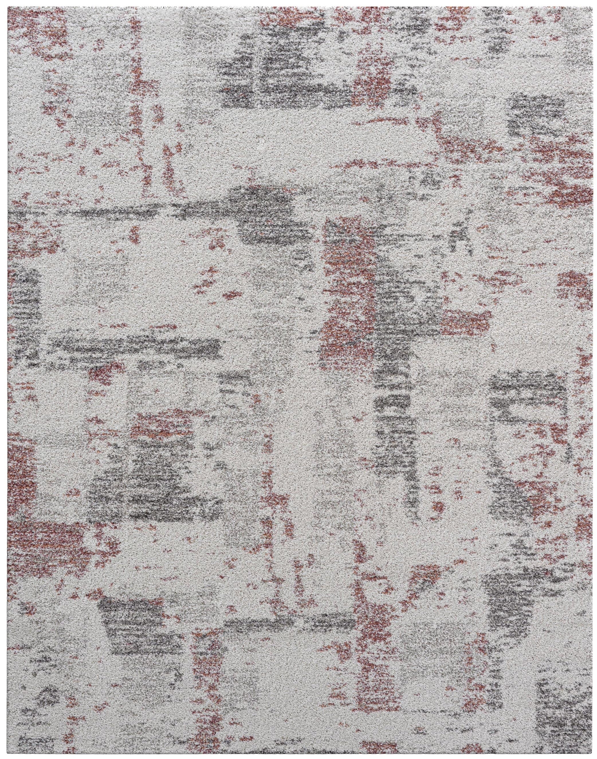 Mauve Olefin Shag Area Rug