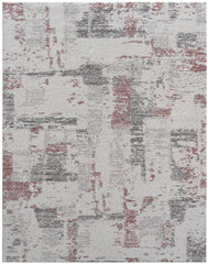 Mauve Olefin Shag Area Rug