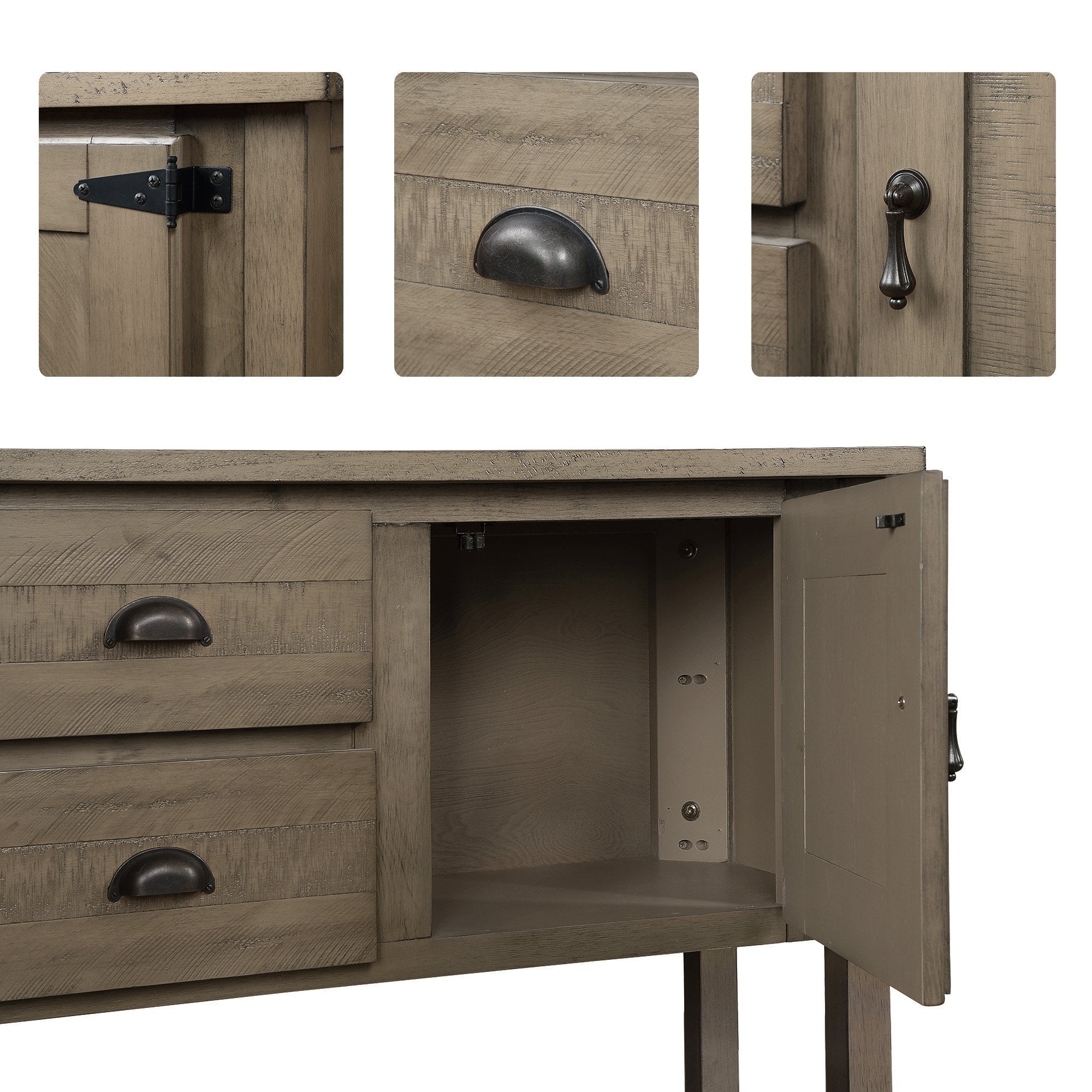 Solid wood console table