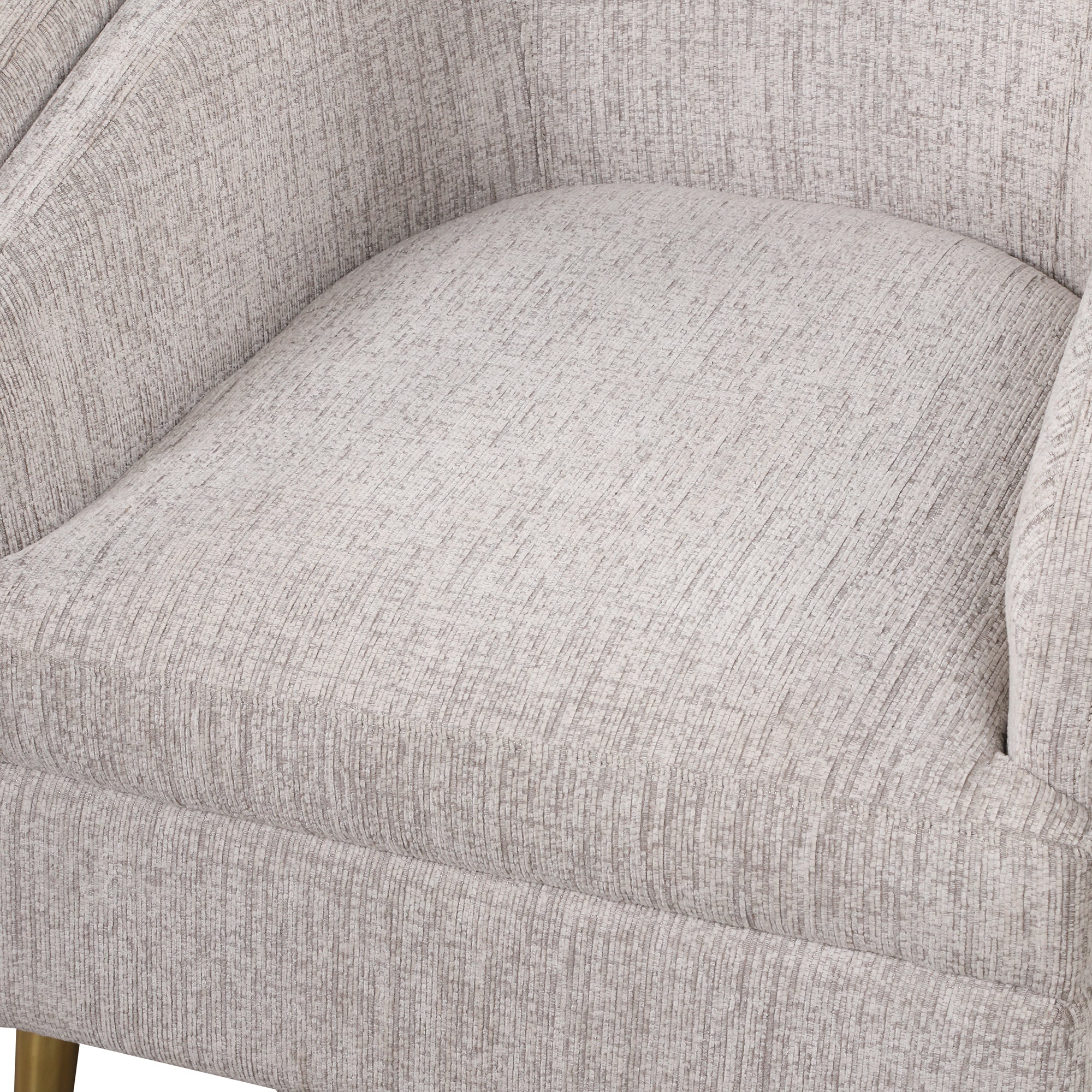 Mid-Century Accent Chair Arm Chair with Lumbar Pillow and Metal Legs - Light Grey