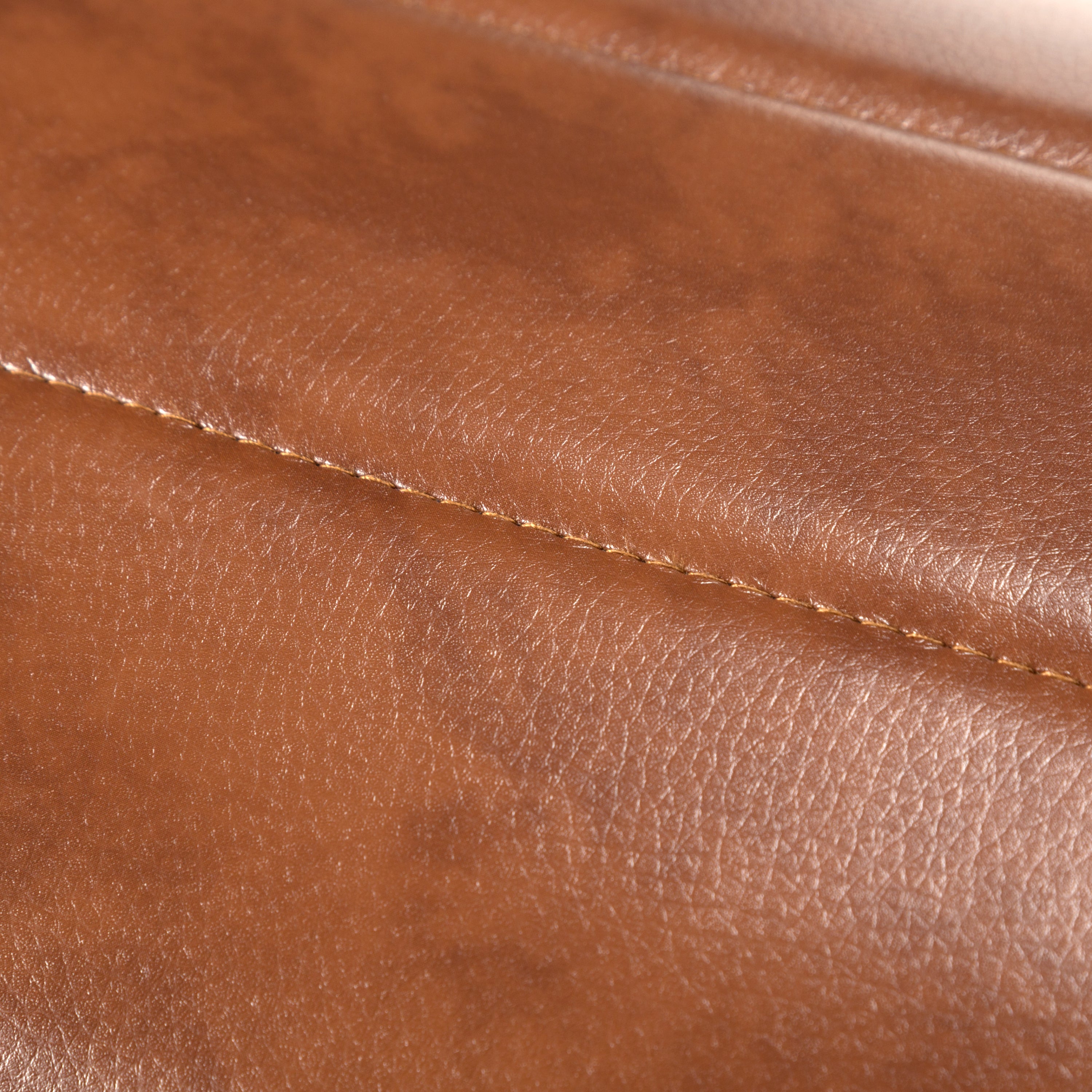 Leather Round Footstool