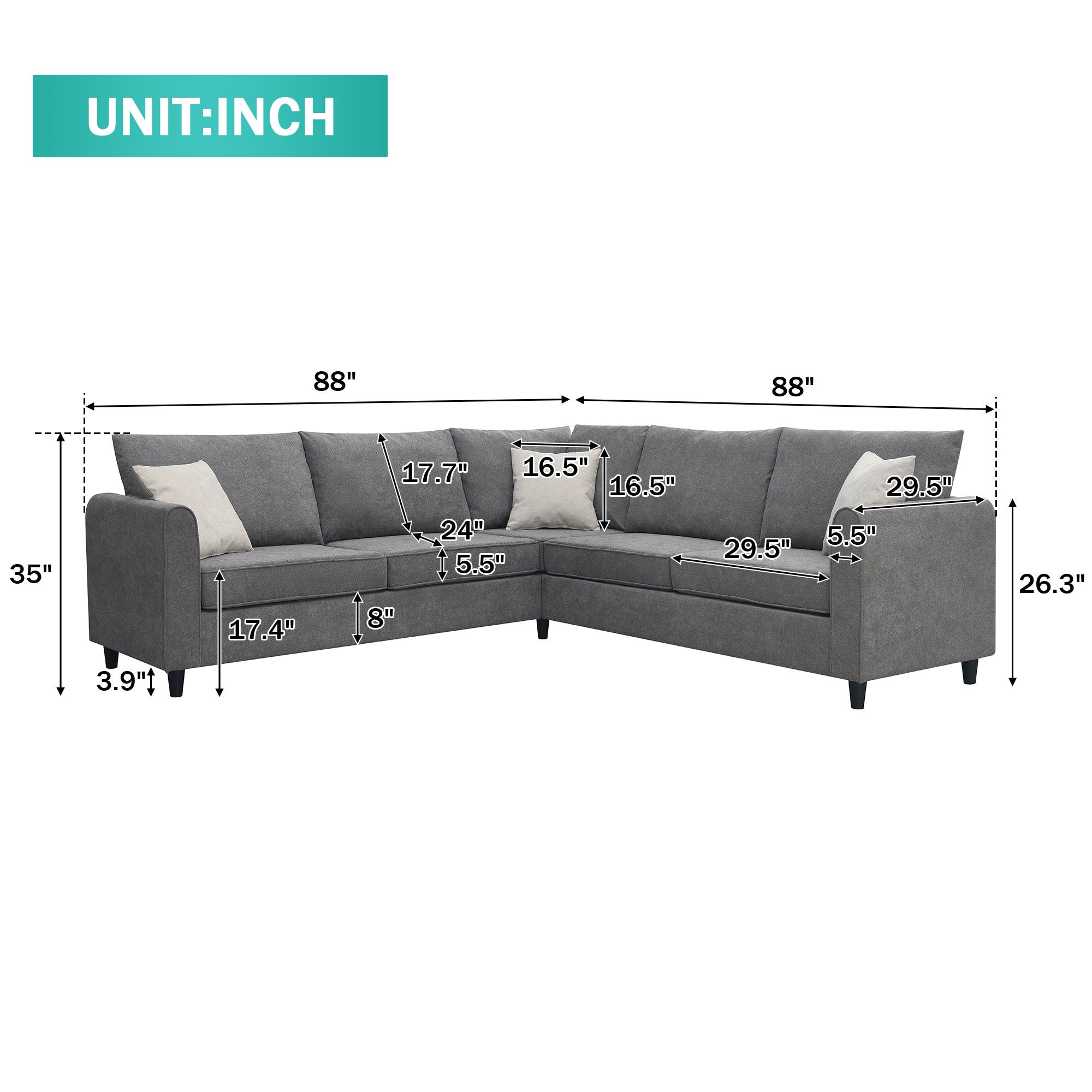 Grey Sofa