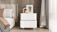 White Bedside Table With Wheels