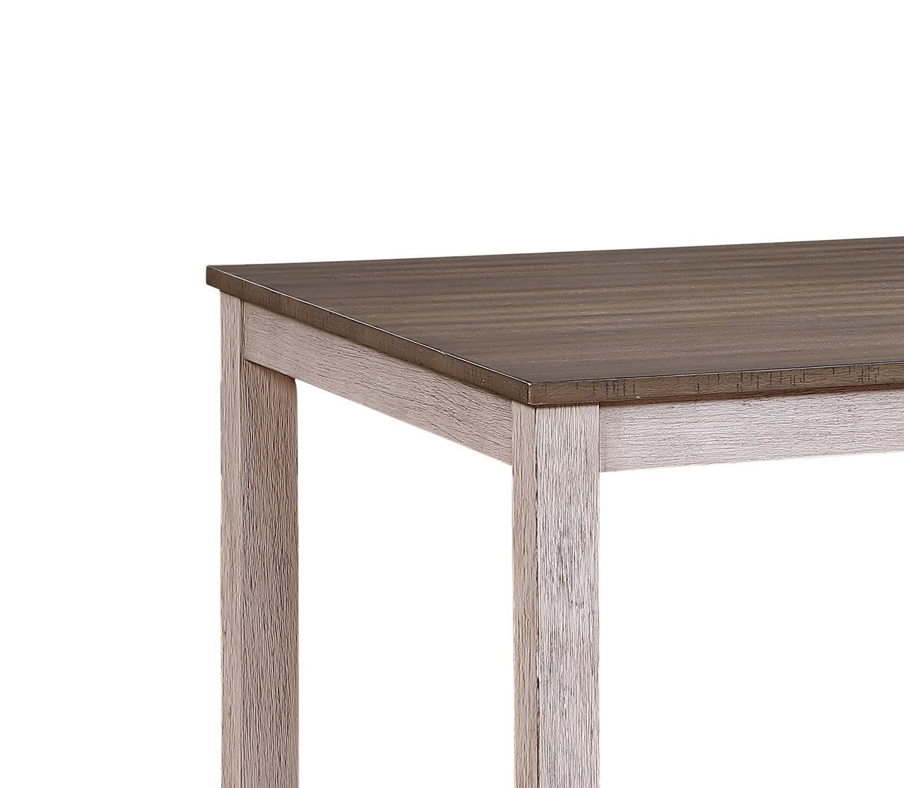 Design Rectangular 1pc Dining Table Grayish White and Brown Finish Furniture