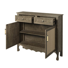 36'' Tall 2 - Door Accent Cabinet - Grey Wood