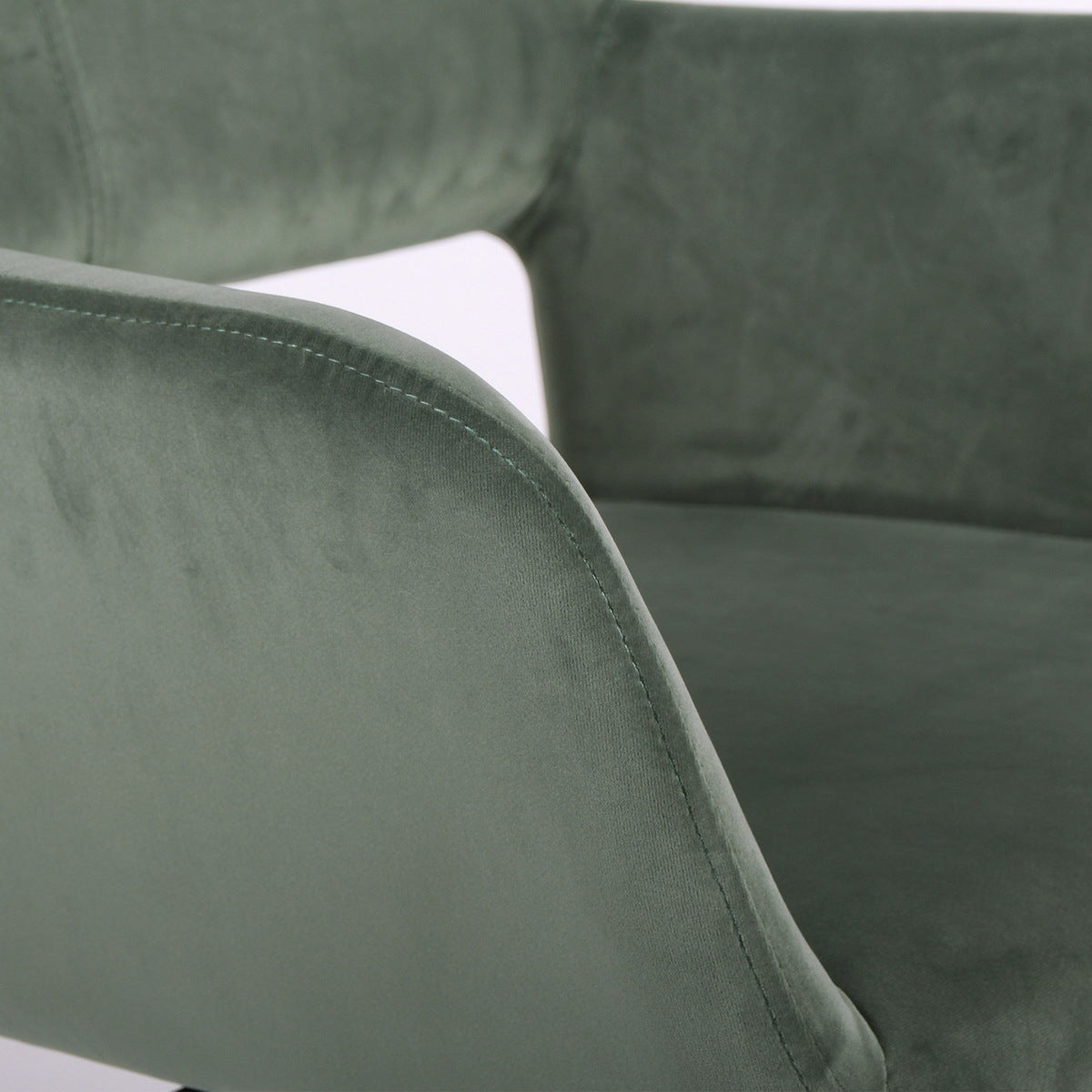 Modern Velvet Upholstered Adjustable Swivel Office Chair - Cactus Olive Green
