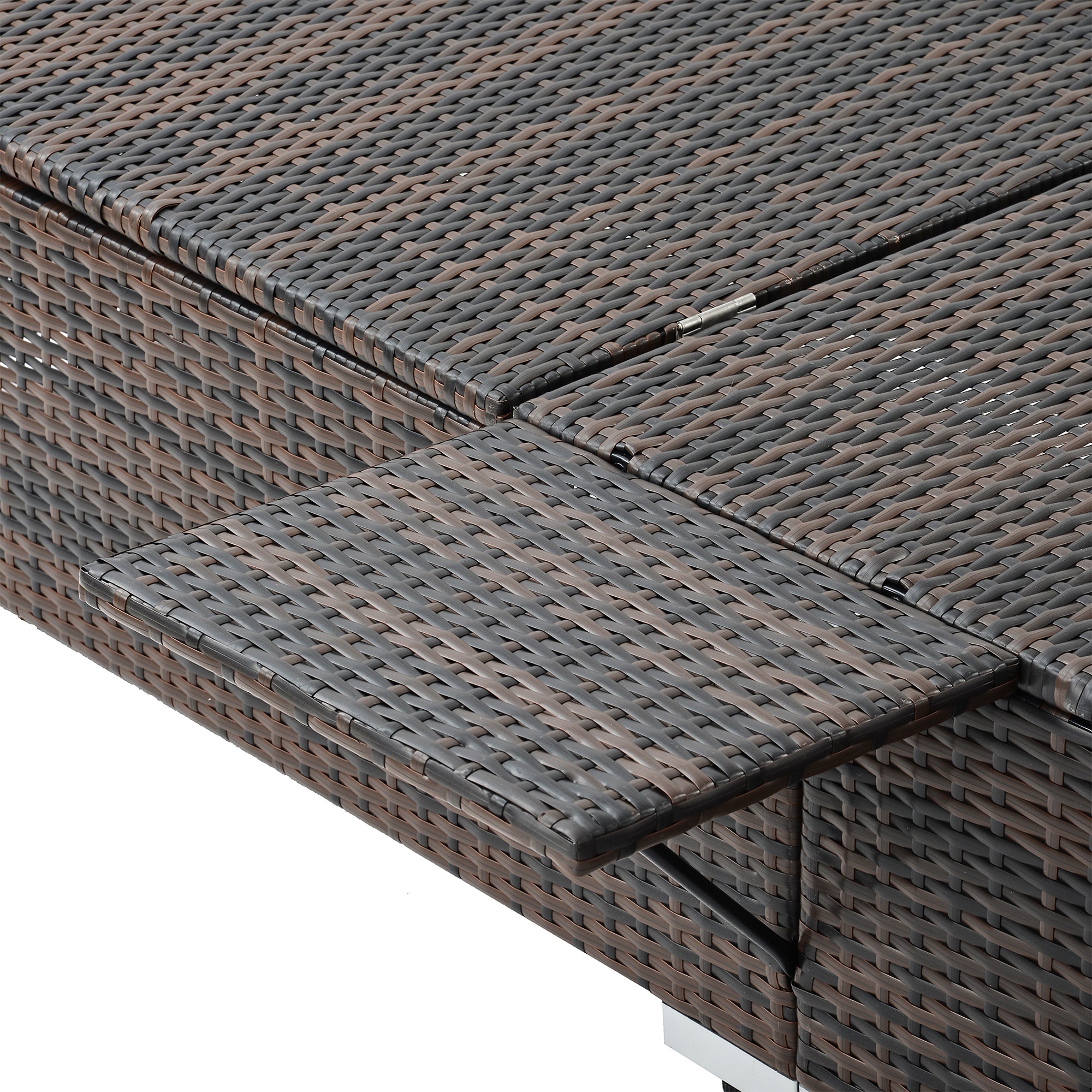 Outdoor 2 Patio Recliner Chairs with Side Table