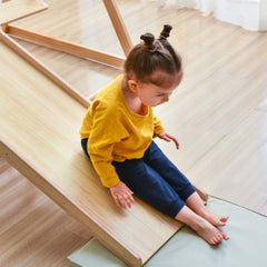 Wooden Swing and Slide Set Indoor Foldable Climbing Playground Play set for Kids/Toddlers