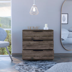 MAICOSY 27.5"W Modern 3 Drawers Dressers Small Closet Bedroom Furniture Brown