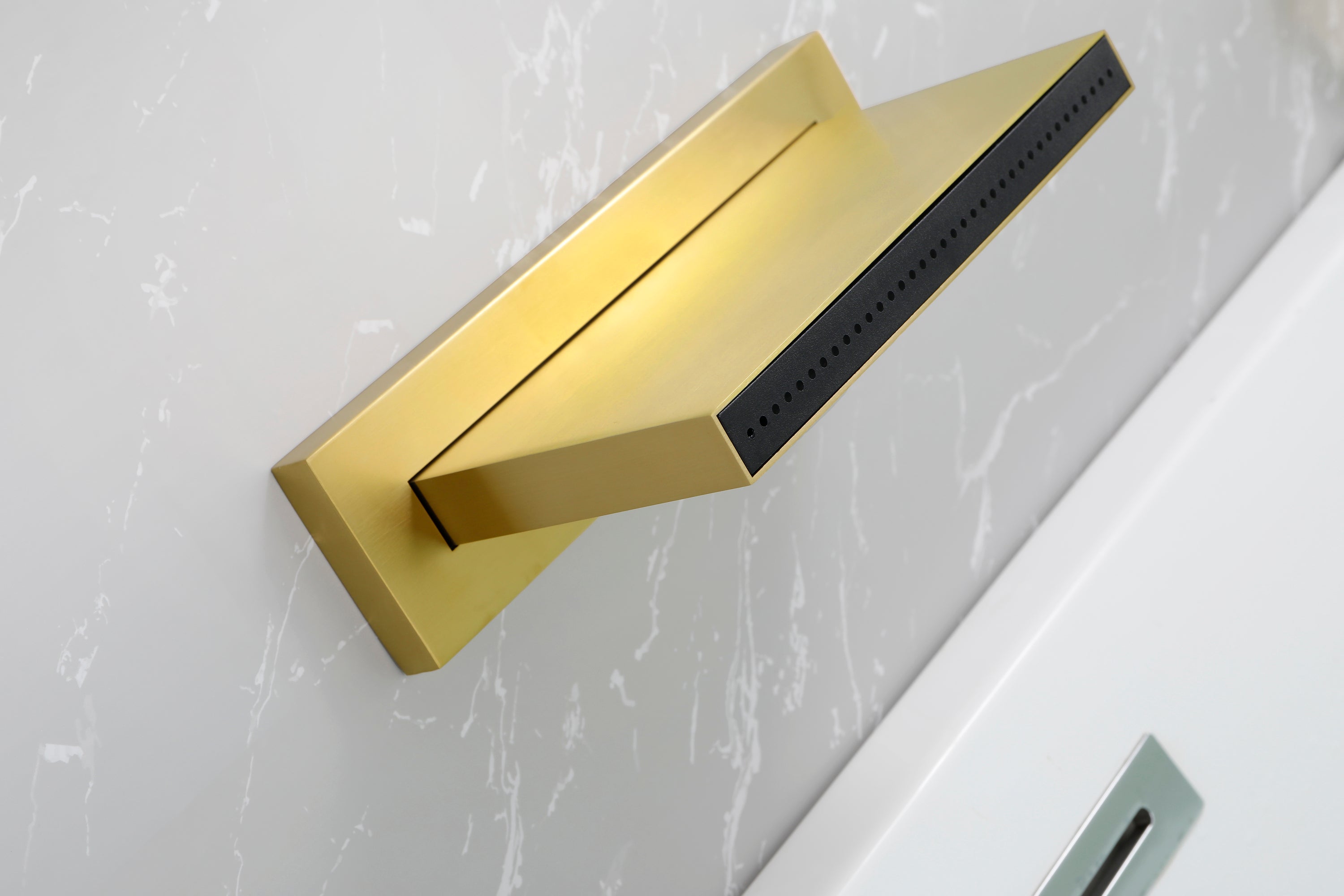 Shower Waterfall Tub Faucet Wall Mount Tub Filler Spout For Bathroom sink High Flow Cascade Waterfall - Gold