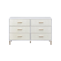 Contemporary Dresser - White, Champagne & Gold Finish