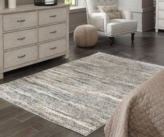 Gizela Ivory+Beige+Gray Contemporary 5'3" x 7'3" Rug