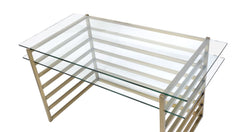 Antique Gold & Clear Glass