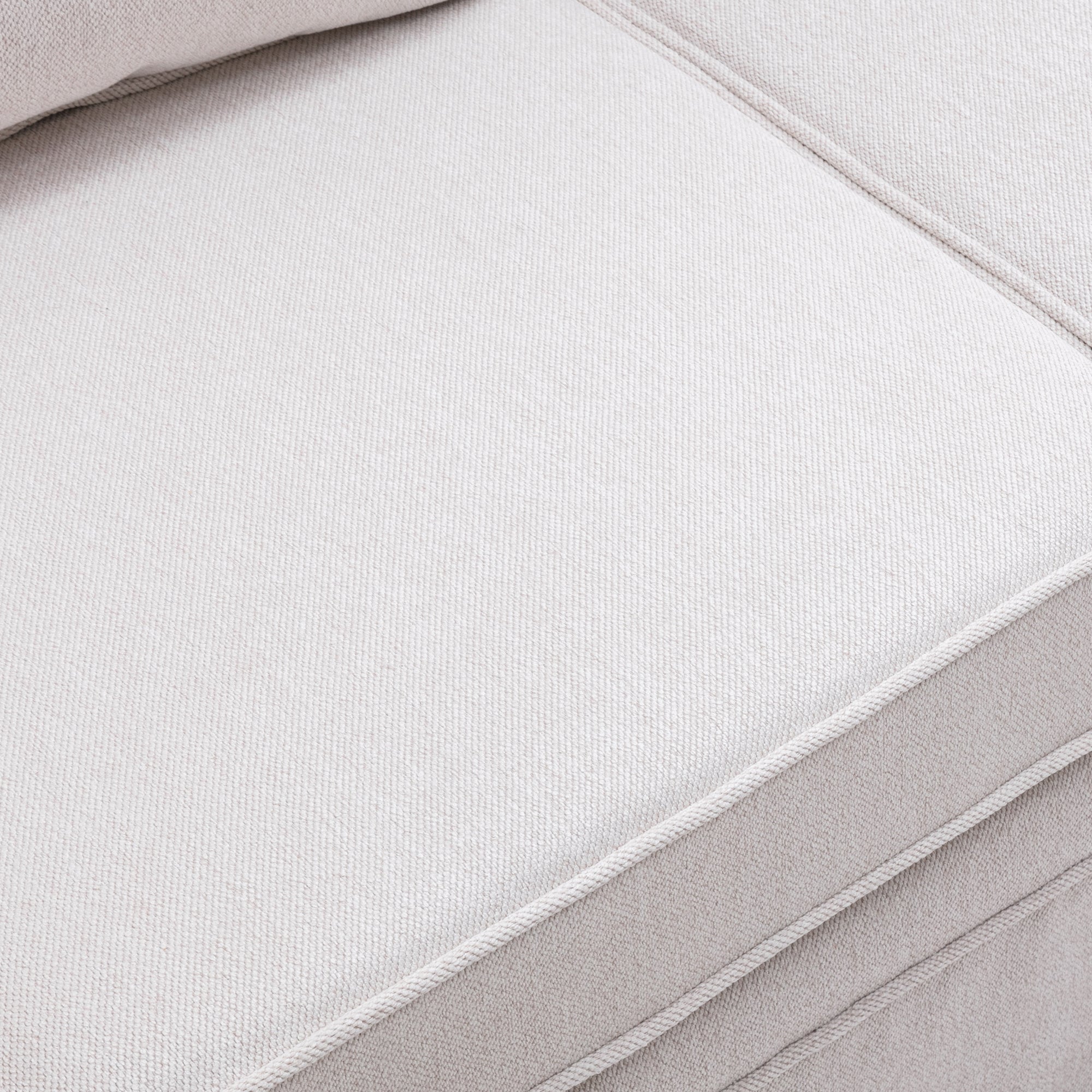 109.4" Fabric Upholstered Modular Sofa Collection, Sectional Couch with removable Ottoman  - Light Beige