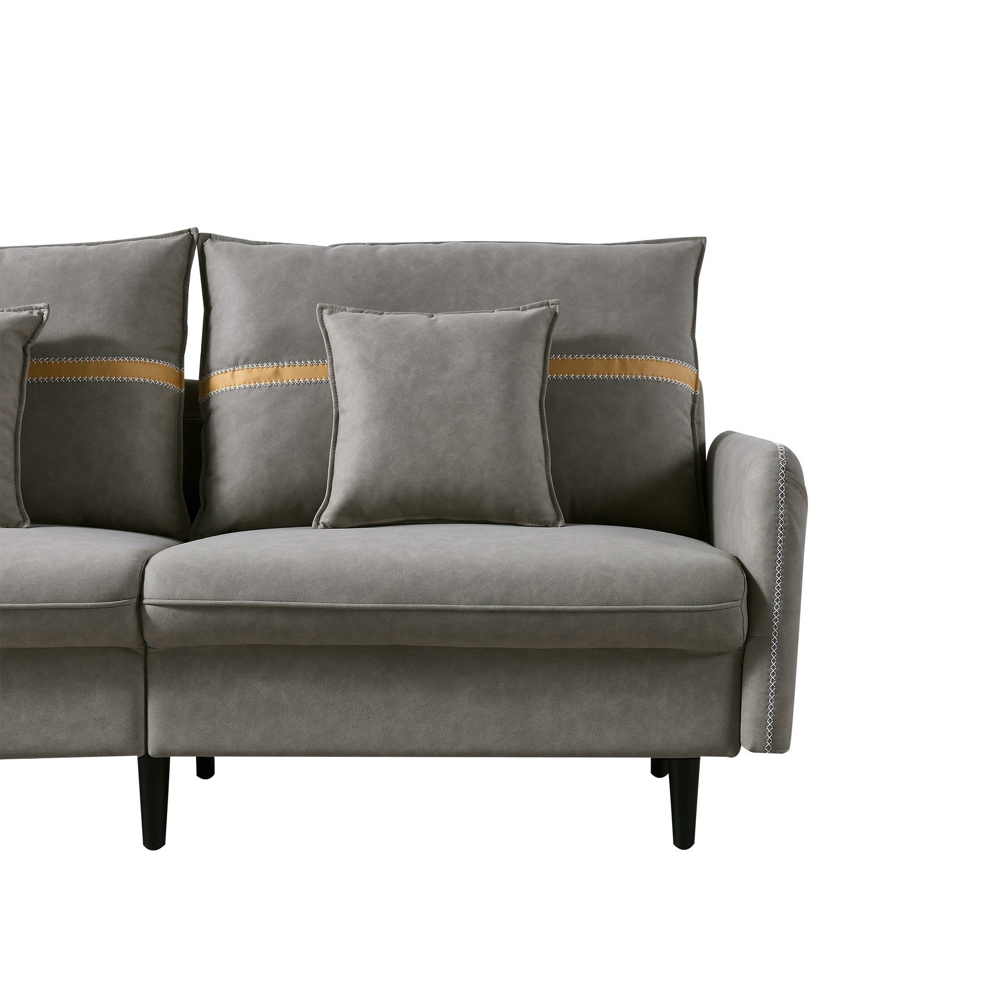 3-Seat Sofa Couch, Mid-Century Tufted Love Seat for Living Room