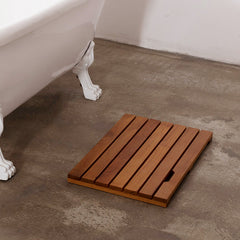 Log Color Spa Solid Teak Bathroom Shower Mat Bathroom Anti-Slip Mat