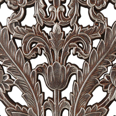 Botanical Panel Distressed Carved Wood 2-piece Wall Decor Set - Bronze