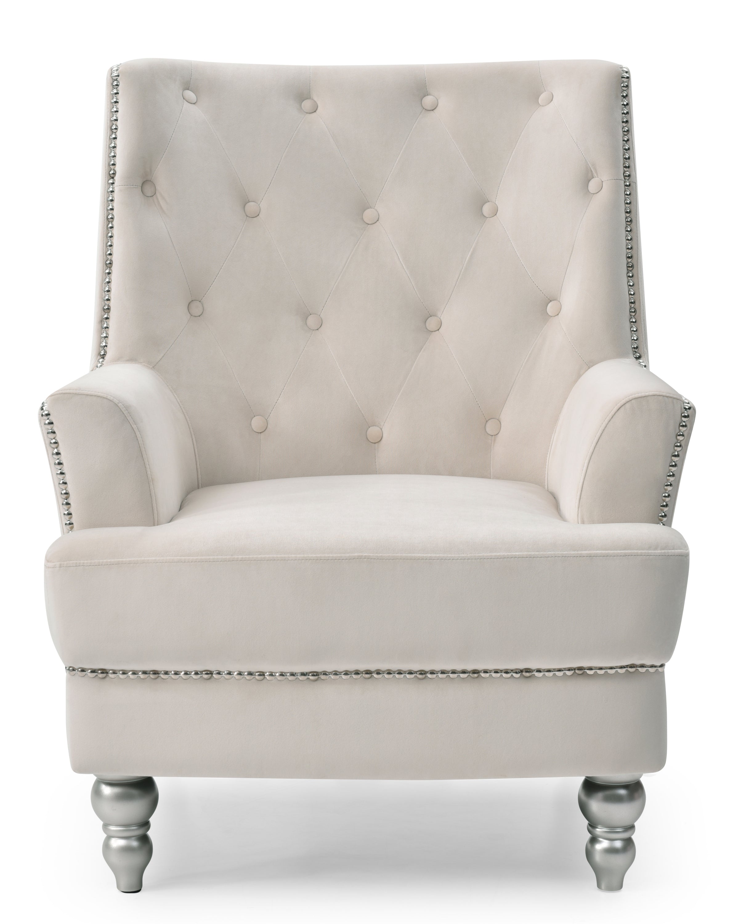 Pamona Faux Leather Chair - Ivory