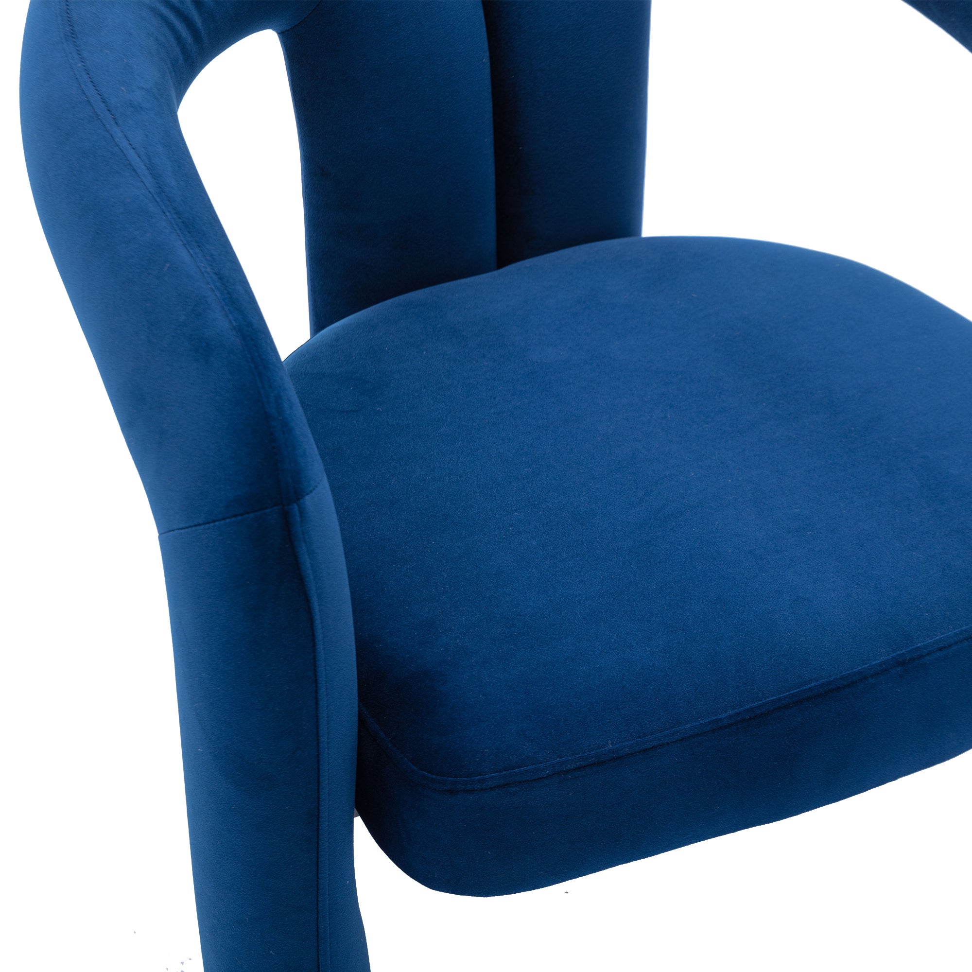 Contemporary Designed  Fabric Upholstered Accent/Dining Chair /Barrel Side Chairs (Set of 2) - Navy