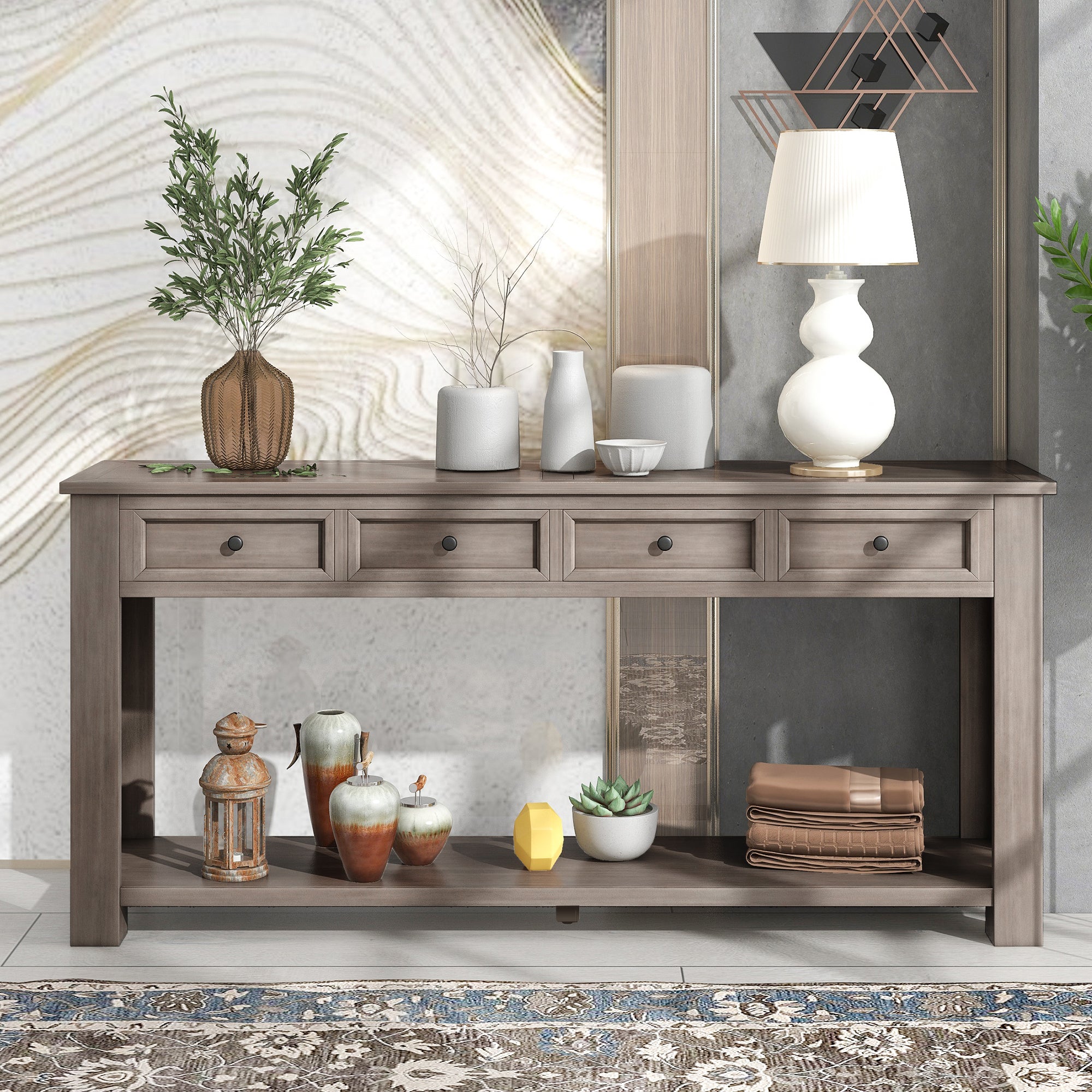 Console table with storage