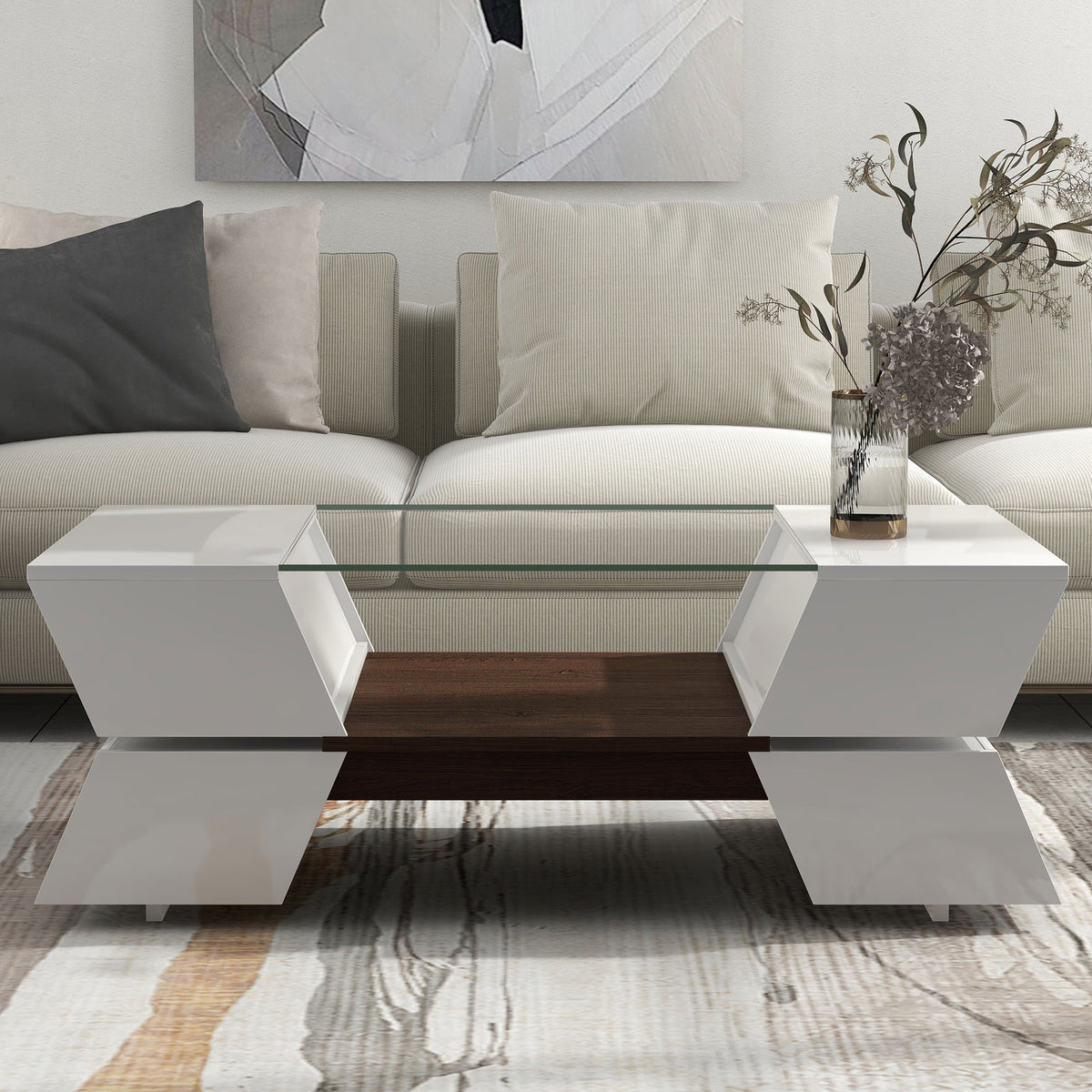Modern 2-Tier Center Table