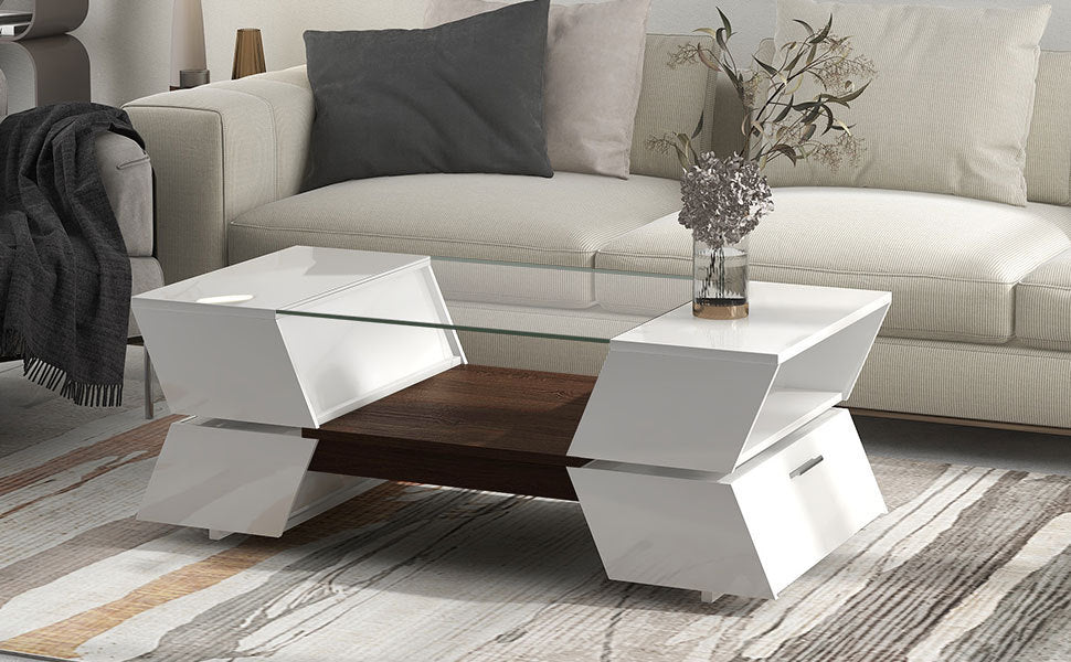 Modern 2-Tier Center Table