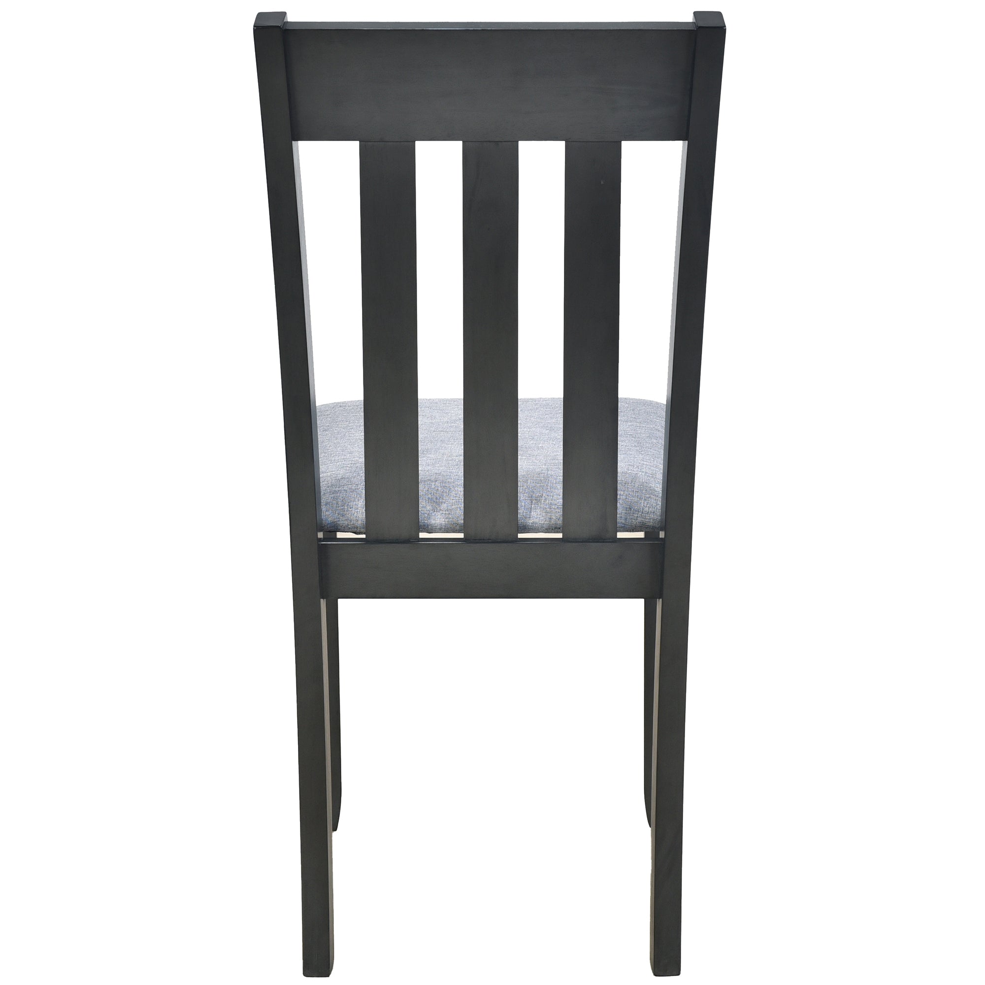 5-Piece Wood Dining Set Round Extendable Table with 4 Dining Chairs - Gray