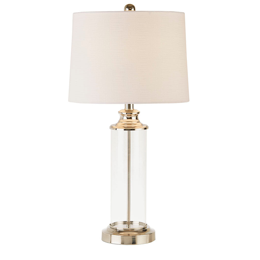 Clarity Glass Cylinder Table Lamp (Set of 2)