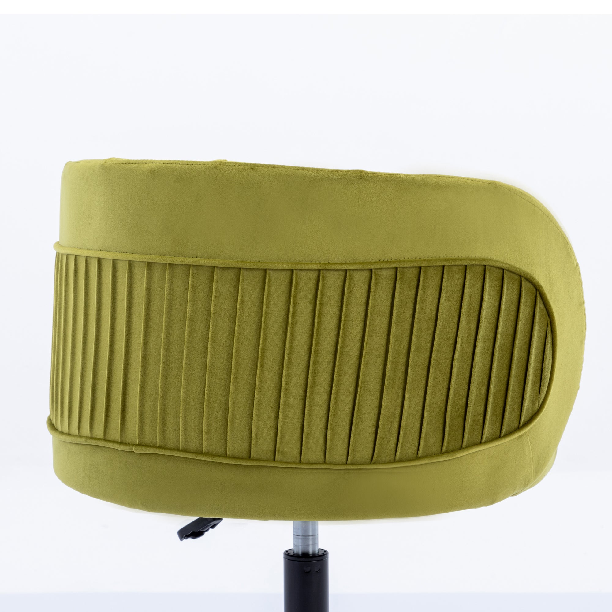 Zen Zone Velvet Leisure Office Chair, can rotate 360 degrees, with pulley - Olive Green