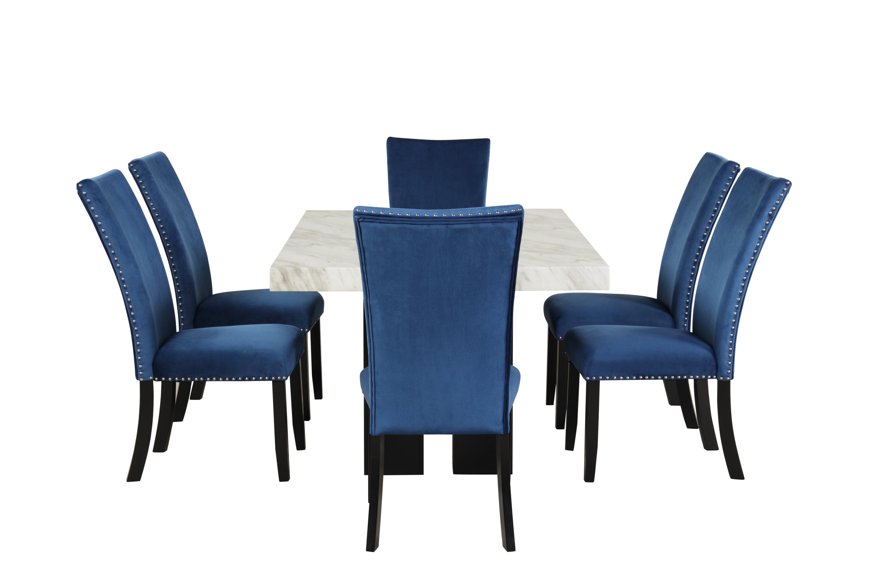 6 Upholstered-Seat Chairs
