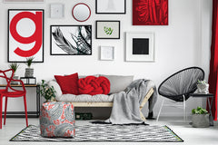 Coral Indoor/Outdoor Pouf - Zipper Cover Only