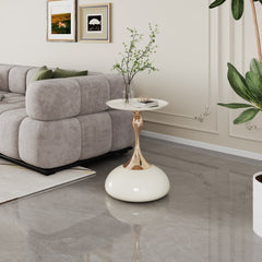 Luxury Design Iron End Table, Minimalist Round Side Table