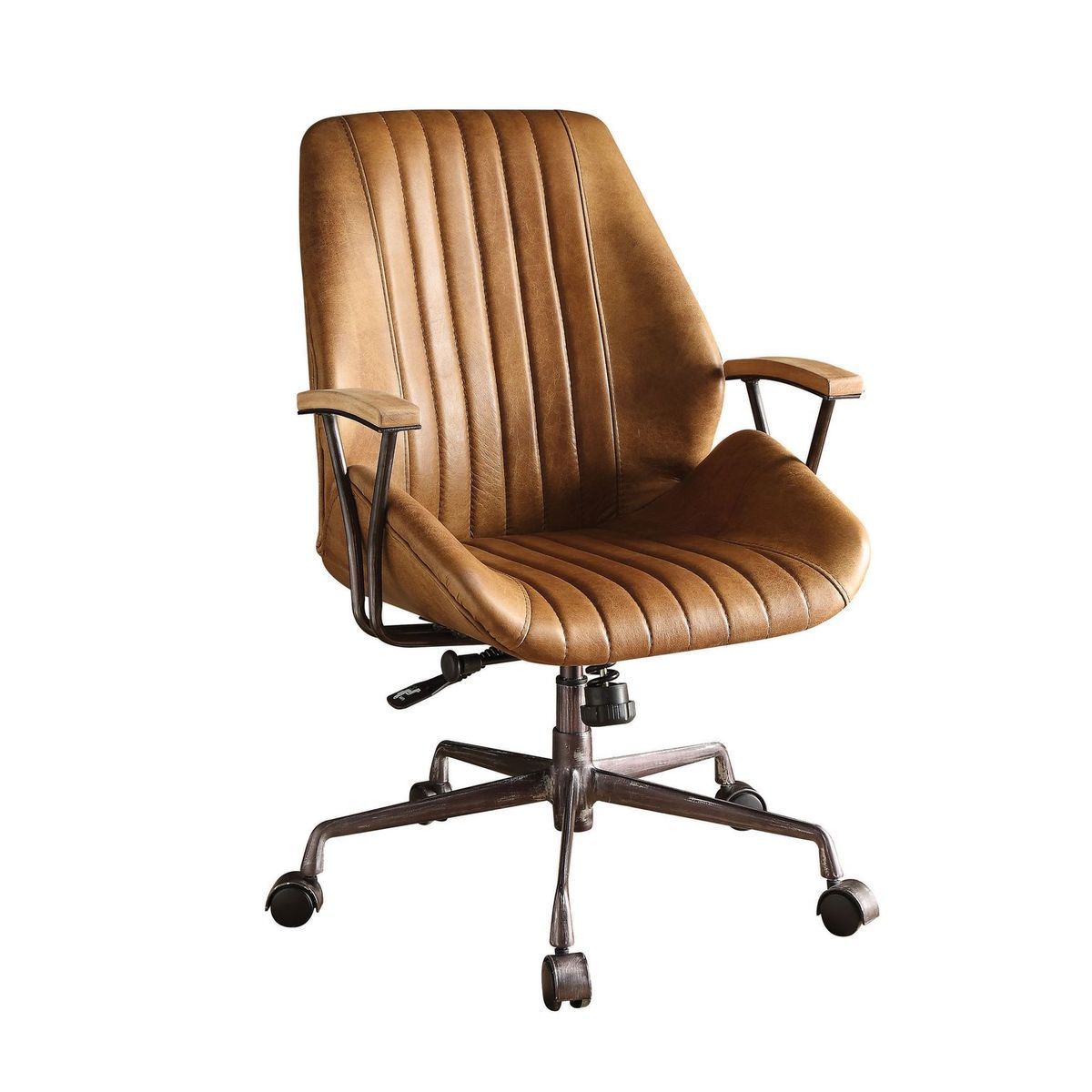 Vintage Office Chair, Top Grain Leather - Coffee