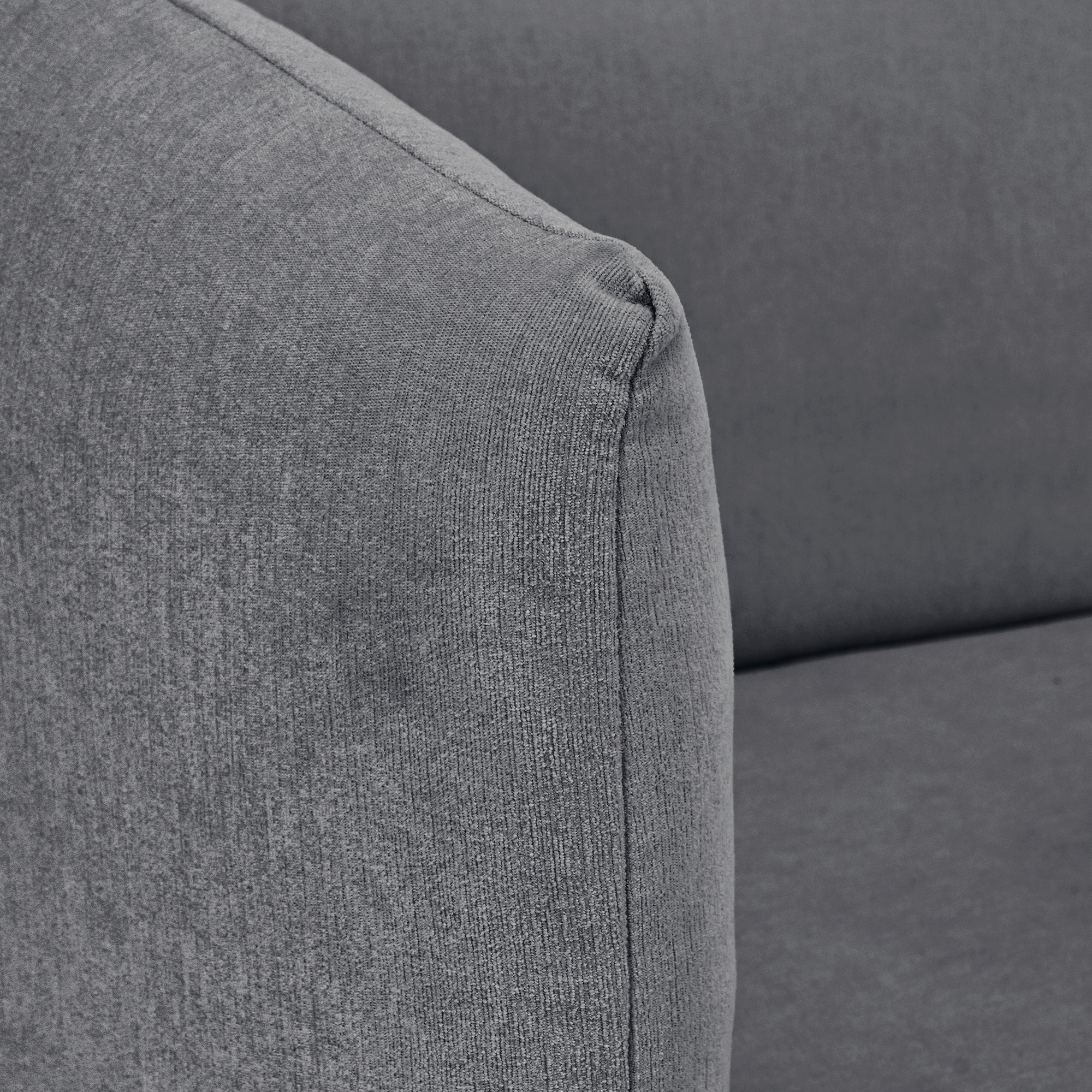 Stylish Sofa Set with Polyester Upholstery with Adjustable Back with Free Combination for Living Room - Gray