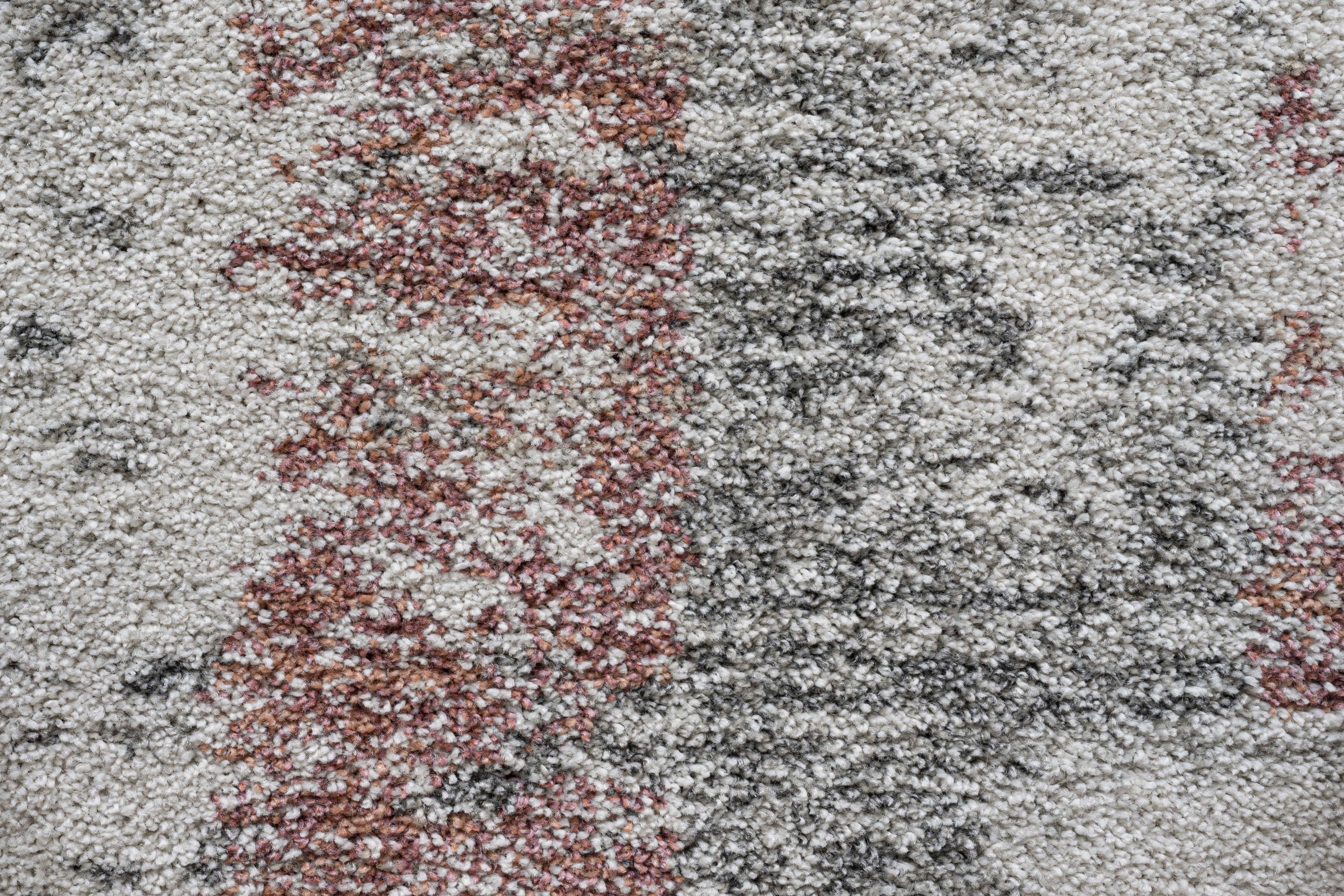 Mauve Olefin Shag Area Rug