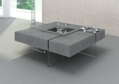 Modern Faux Concrete Floating Coffee Table - Grey