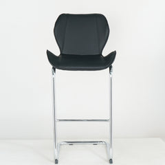 Modern Design Bar Chair with Metal Legs (Set of 4) - Black