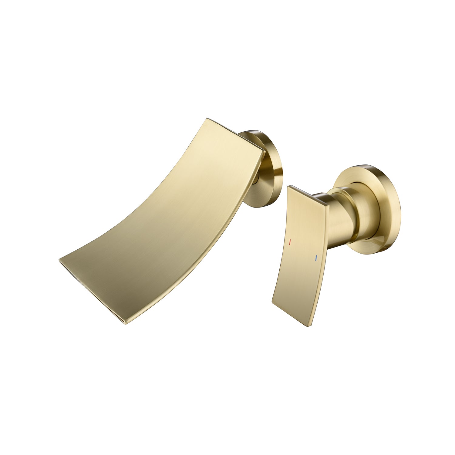 Wall Mount Widespread Bathroom Faucet - Gold
