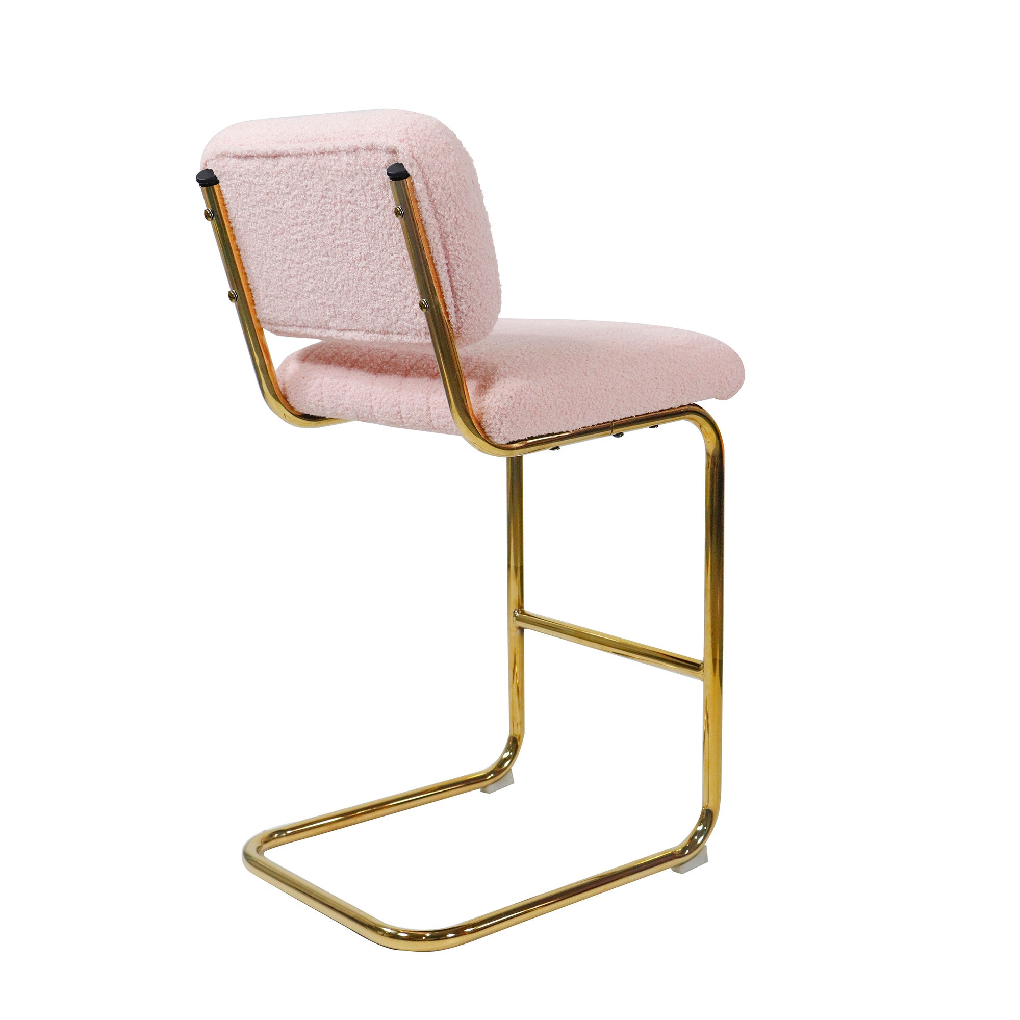Modern Counter Height Bar Stools (Set of 2) - Pink