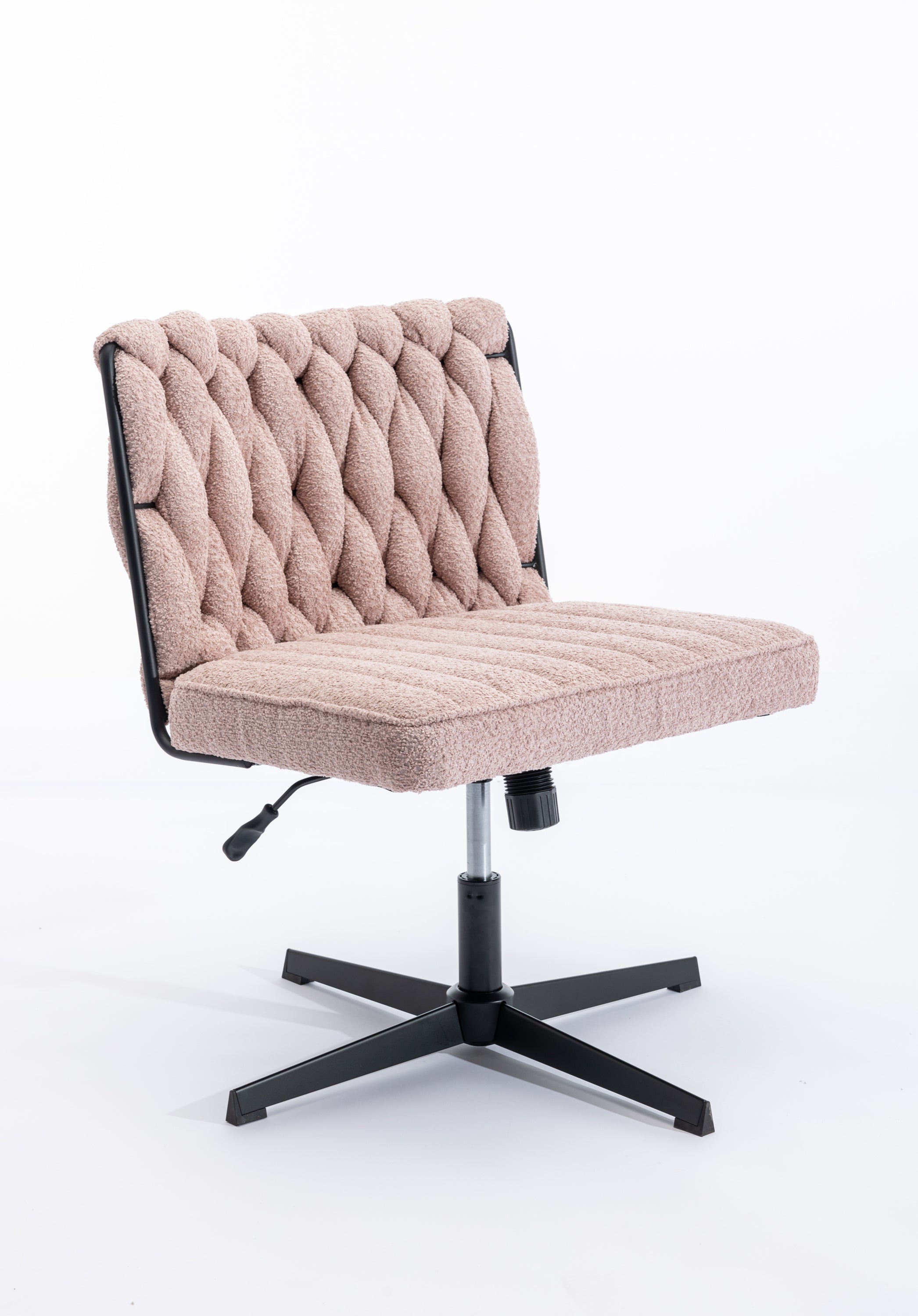 Armless Office Desk Chair No Wheels - Pink