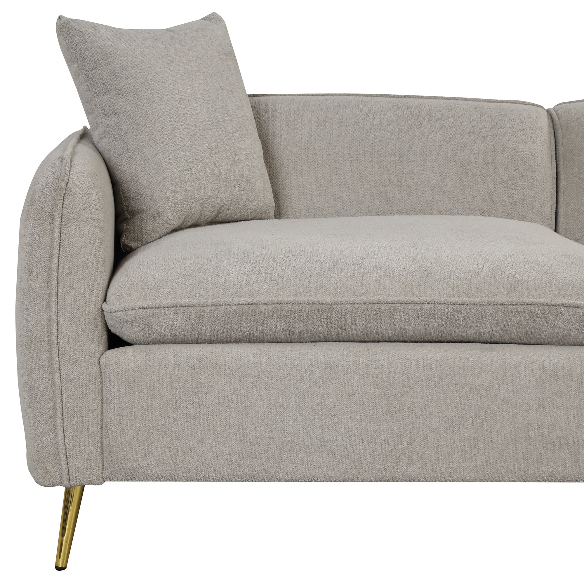 MAICOSY 2 Piece Sofa Set for Living Room 3 Seaters Velvet Upholstery Sofa Couch
